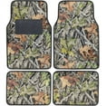 BDK Camo Floor Mats, 4Piece Full Set for Car Truck Van Rubber Backing