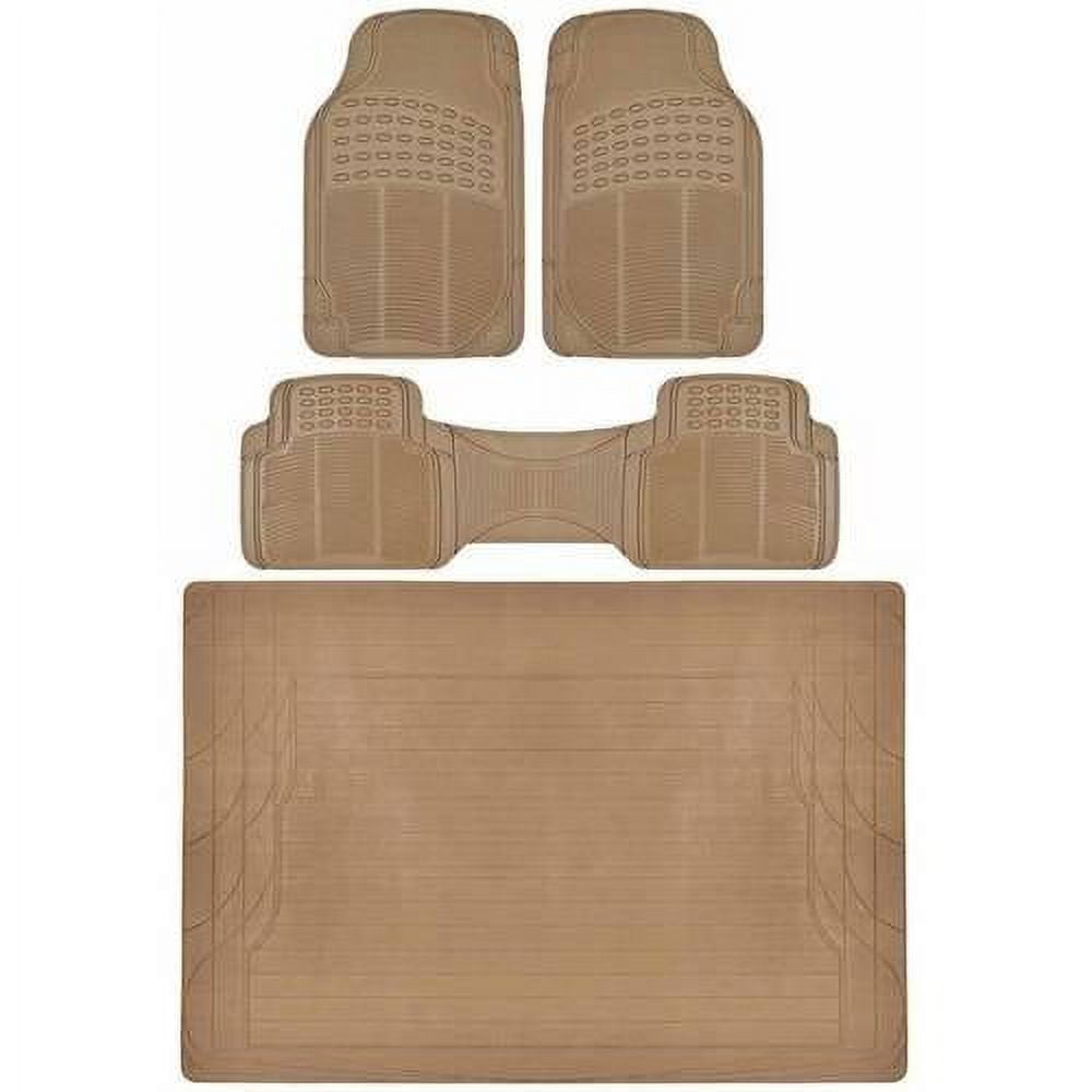 BDK Car Floor Mats with Cargo Mat, All Around Utitliy Trunk Mat, 3 Colors