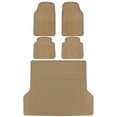 thumbnail image 1 of BDK Car Floor Mats with Large Cargo Trunk Mat, Heavy Duty Rubber Protection, Black Beige Gray, 1 of 4