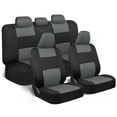 thumbnail image 1 of BDK Car Seat Covers 9-Piece Polyester Cloth 2 Front and 60/40 Split Rear Bench, 1 of 11