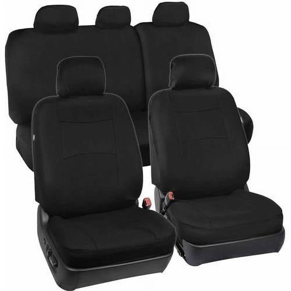 BDK Car Seat Covers 9Piece Polyester Cloth 2 Front and 60/40 Split