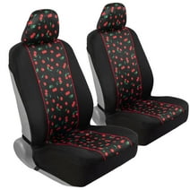 BDK Cheeky Cherry Theme Car Seat Covers - Universal Fit Car Seat Covers for All Vehicle - 2 Sets