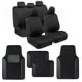 thumbnail image 1 of BDK Black Car Seat Covers with Matching Carpet Floor Mats for Cars Full Set - Front Universal Seat Covers & Back Bench Seat Cover with Automotive Floor Mats - Car, SUV, Truck, & Van Interior Protecto, 1 of 7