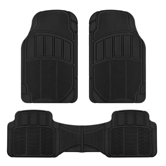 BDK Contour Pro Liners - Heavy Duty Rubber Floor Mats for Car SUV Truck & Van - All Weather Protection (Pro Liner)