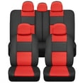 thumbnail image 1 of BDK Black & Red Faux Leather Car Seat Cover Full Set - Front & Rear Split Bench Seat Covers For SUV & Truck Seat Protector, Airbag Compatible - Seat Covers for Cars & Interior Covers & Accessories, 1 of 8
