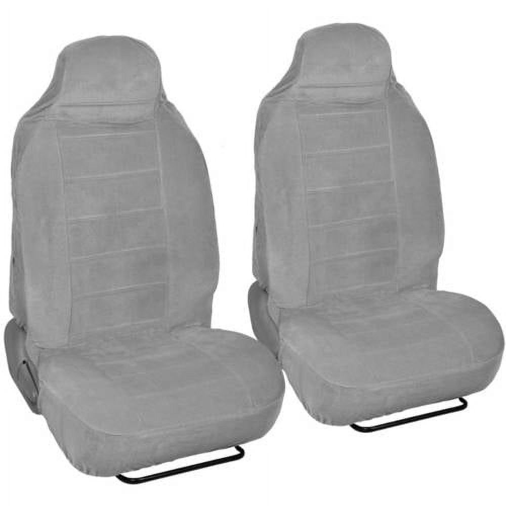 BDK Encore Car Seat Covers, Dotted Cloth 2 Piece Premium High Back Seat