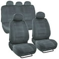 thumbnail image 1 of BDK Encore Dotted Cloth Car Seat Covers, 9pc, Front and Rear Full Set, Low Back, 1 of 7