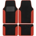 thumbnail image 1 of BDK Red All Weather Heavy Duty Car Floor Mats Interior Liners for Auto Van Truck SUV, Heavy Duty All Weather Protection, Fits Front & Rear, 1 of 8