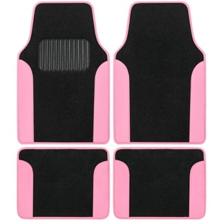 Car Floor Mats Skull and Crossbones Jolly Roger Pink Cute Bow Pirate Cute  Car Accessories Interior Car Accessories for Women 