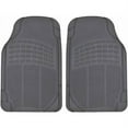 thumbnail image 1 of BDK Front Car Rubber Floor Mats, 2-Piece, Black Beige Gray, Heavy Duty, 1 of 7