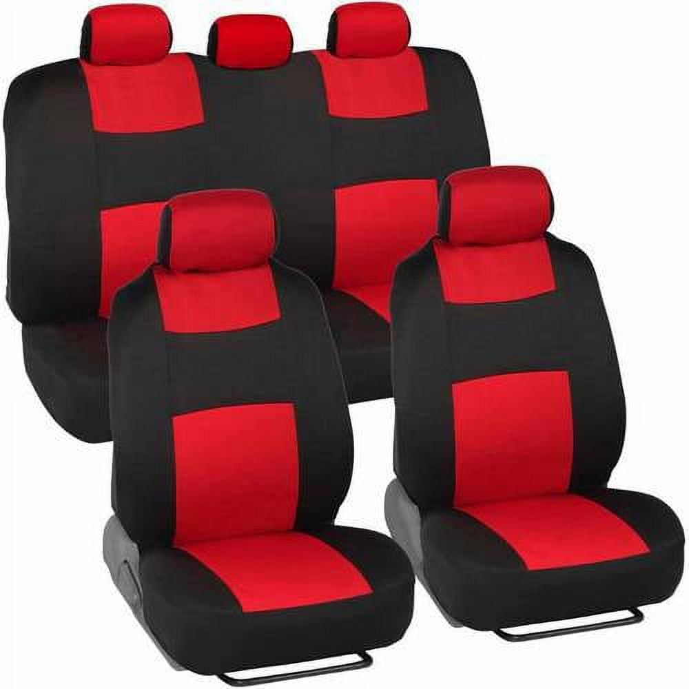 BDK Full Set of Deluxe Low Back Seat Covers, Universal Fit for Car