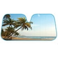 BDK Good Vibes Beach Front Windshield Sun ShadeAccordion Folding