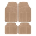 thumbnail image 1 of BDK Floor Mats for Cars, Set of 4, All-Weather Rubber, Trimmable, Beige, 1 of 8