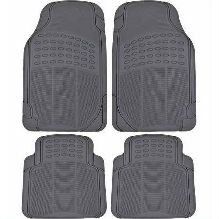 BDK Heavy-Duty Front and Rear Rubber Car Floor Mats, All Weather Protection  for Car, Truck and SUV 