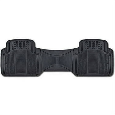 BDK Heavy Duty Rugged Ridged Complementary Rubber Rear Floor Mats Liners, All Weather Protection, Designed for Trucks Cars Sedan SUV