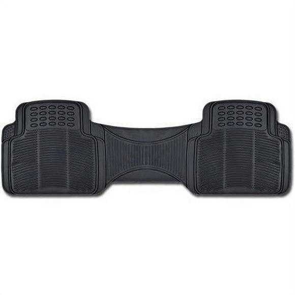 BDK Heavy Duty Rugged Ridged Complementary Rubber Rear Floor Mats Liners, All Weather Protection, Designed for Trucks Cars Sedan SUV