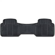 BDK Heavy Duty Rugged Ridged Complementary Rubber Rear Floor Mats Liners, All Weather Protection, Designed for Trucks Cars Sedan SUV