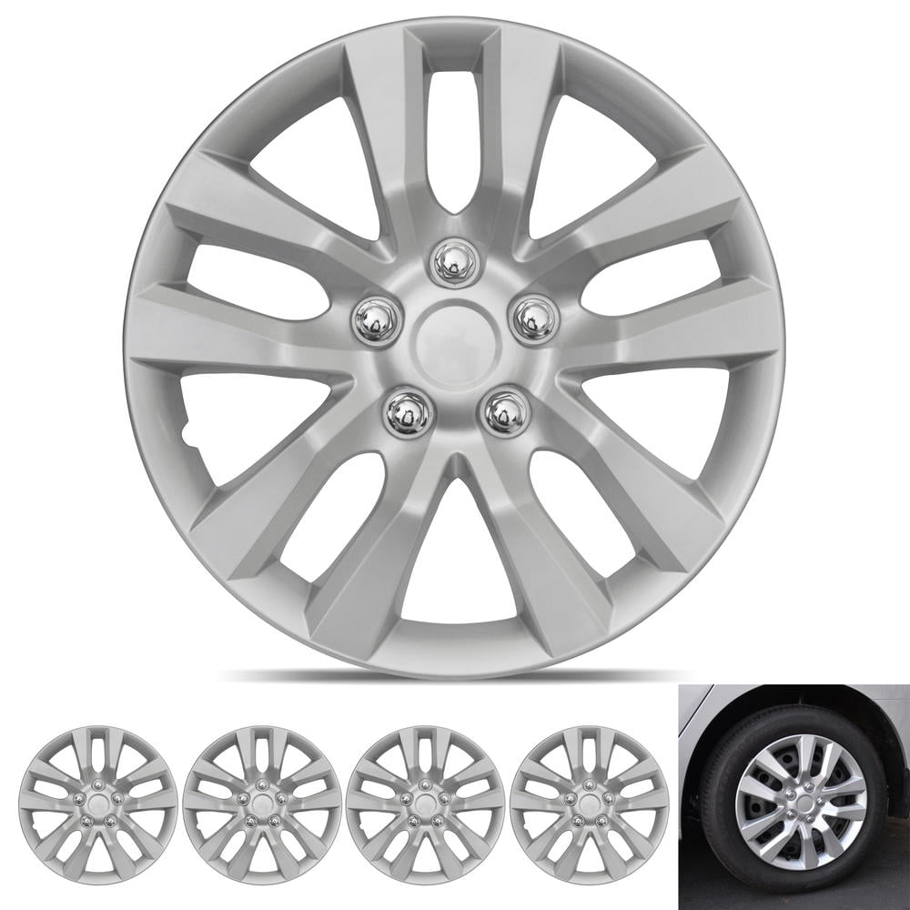 BDK Hubcap Wheel Covers Nissan Altima Style 16 Inch Silver Replica