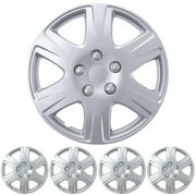 BDK 4-Pack Premium 15" Wheel Rim Cover Hubcaps OEM Style Replacement Snap On Car Truck SUV Hub Cap - 15 Inch Set