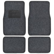 BDK INTERLOCK Car Floor Mats - Secure No-Slip Technology- 4pc Inter-Locking Carpet (Dark Gray)