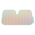 thumbnail image 1 of BDK Iridescent Matte White Front Windshield Sunshade Accordion Folding Style Auto Shade for Car Truck SUV Van Blocks UV Rays Sun Visor Protector Easy Setup Keeps Your Vehicle Cool - 58 x 27 inches, 1 of 8