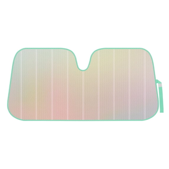 BDK Iridescent Matte White Front Windshield Sunshade Accordion Folding Style Auto Shade for Car Truck SUV Van Blocks UV Rays Sun Visor Protector Easy Setup Keeps Your Vehicle Cool - 58 x 27 inches