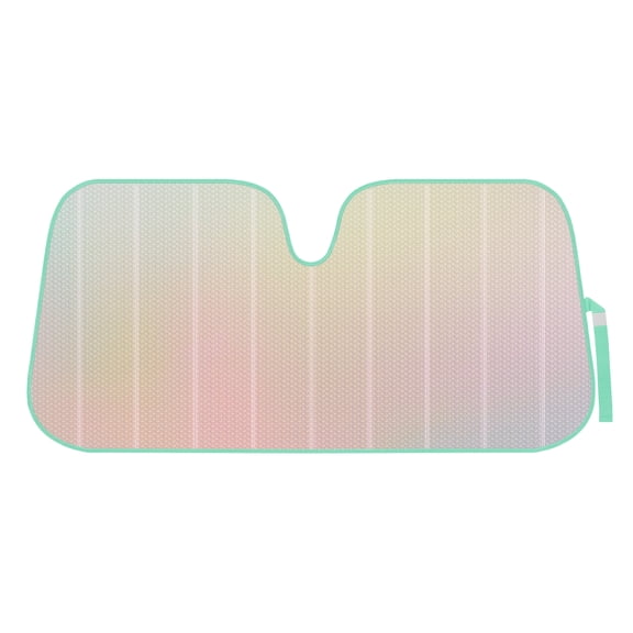 BDK Iridescent Matte White Front Windshield Sunshade Accordion Folding Style Auto Shade for Car Truck SUV Van Blocks UV Rays Sun Visor Protector Easy Setup Keeps Your Vehicle Cool - 58 x 27 inches