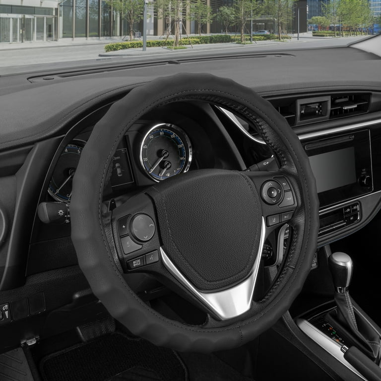 BDK Leather Car Steering Wheel Cover 13.5