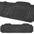 thumbnail image 1 of BDK MT-711-BK Diamond Car Mat Liner-Trimmalbe-Ideal for Rear Seat Floor Protection, Diamond Black, 1 of 9