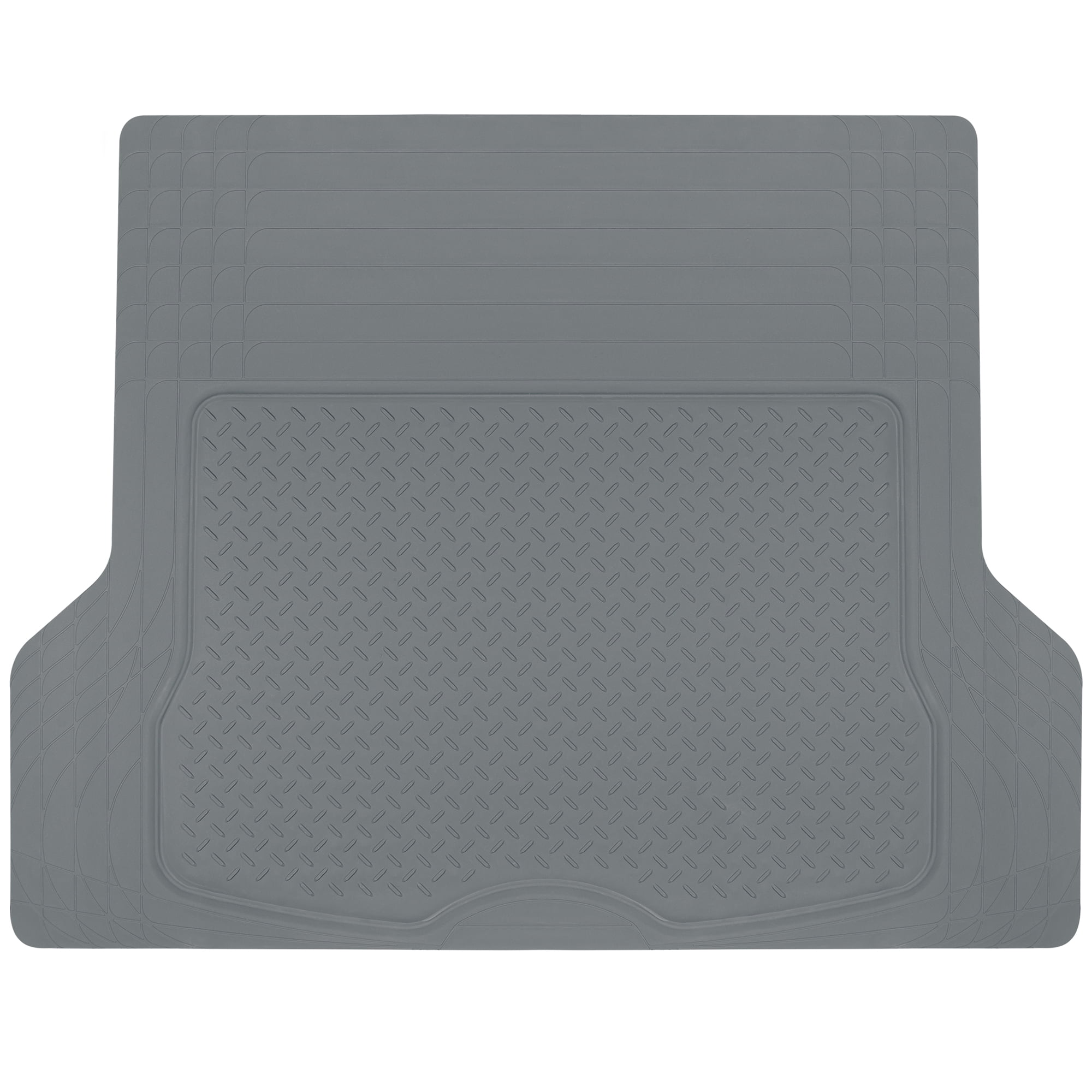 BDK MT-785-GR Heavy Duty Cargo Trunk Car Floor Mat All Weather Rubber  Liner for Car, SUV, Van