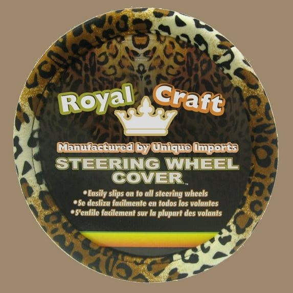 BDK MTSW903LEP Leopard Wild WheelSkin Plush Steering Wheel Cover