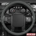 thumbnail image 1 of Motor Trend Ergonomic Leather Grip Steering Wheel Cover for Big Rigs Trucks and Semis 18 inch Large Heavy Duty Non Slip Long Haul/Long Drives Gray, 1 of 6