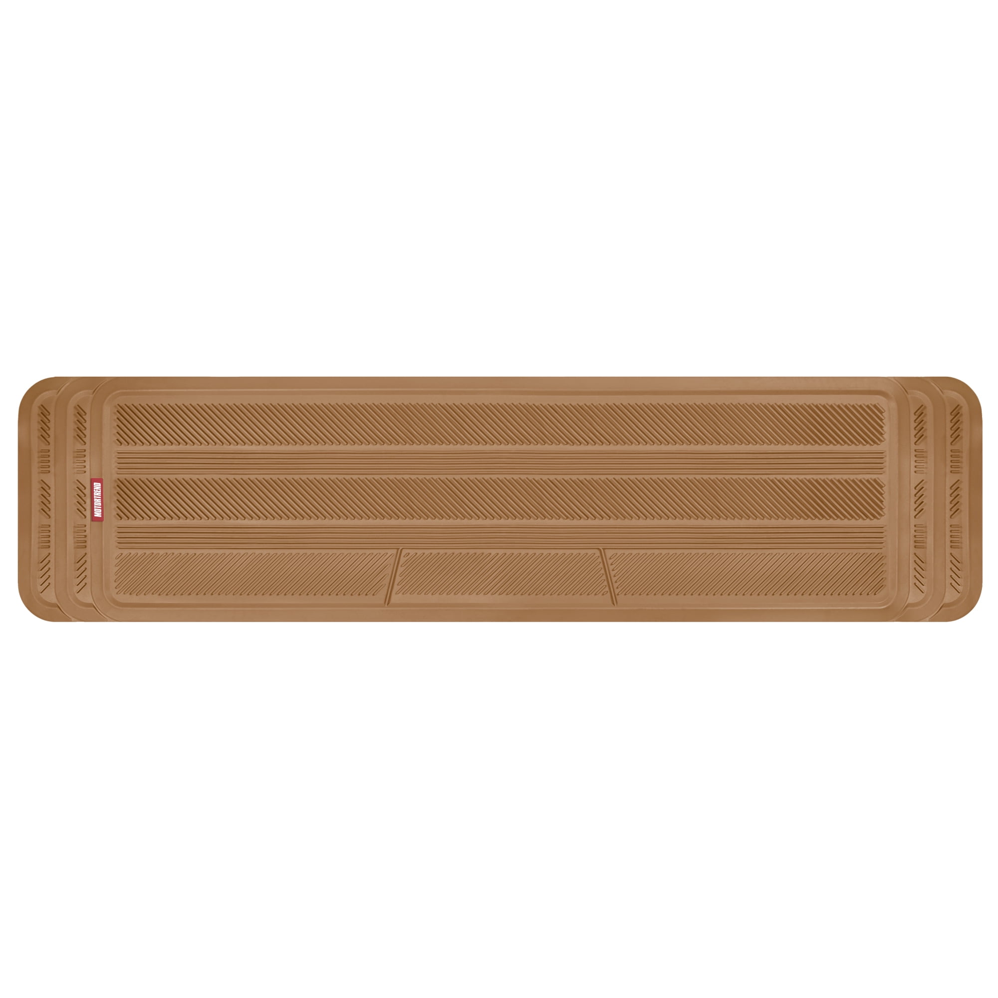 Motor Trend Heavy Duty Rear Back Seat Floor Mats 2nd or 3rd Row Floor Mat for Car, SUV & Van - All Weather SUV Beige Runner Rubber Mat - Floor Runner Back Row Floor Mat Interior Accessories 57x15