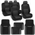 BDK Original Car Seat Covers and Floor Mats, Split Bench, Easy
