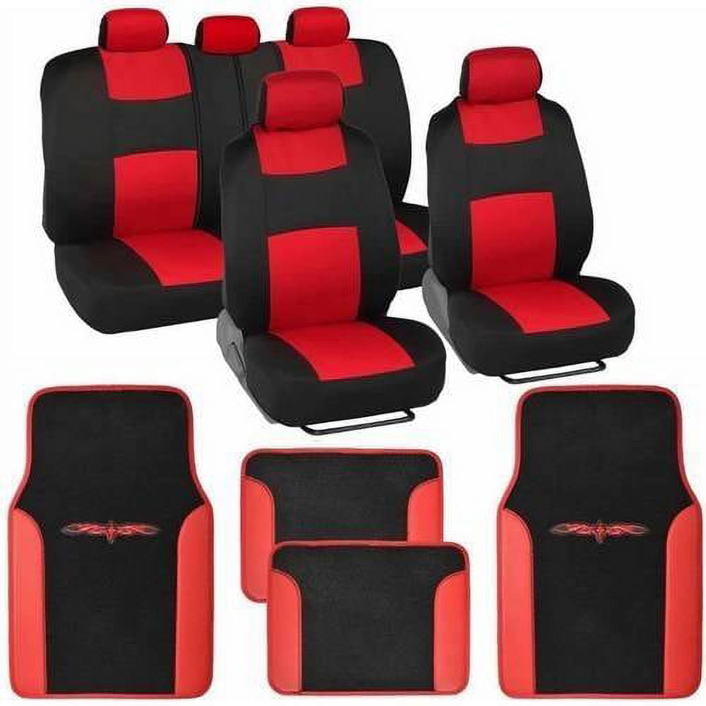 BDK Original Car Seat Covers and Floor Mats Split Bench Easy