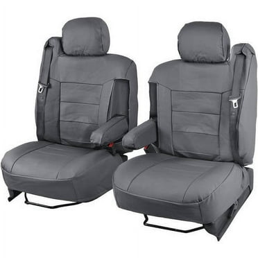 BDK PU Leather Seat Covers for SUV and Pick up Trucks, Arm Rest and Built-In Seatbelt