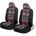 thumbnail image 1 of BDK Pink Inca Car Seat Covers for Front Seats, 2 Pack– Geometric Print Front Seat Cover Set with Matching Headrests, 1 of 5