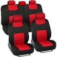 thumbnail image 1 of BDK PolyCloth Car Seat Covers, 2-Tone Split Bench Easy Wrap Full Set, 1 of 9