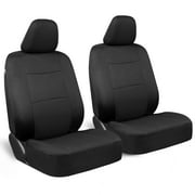 BDK PolyPro Car Seat Covers Front Set in Black 2 Front Seat Covers for Cars, Easy to Install Car Seat Cover Set, Car Accessories for Auto Trucks Van SUV