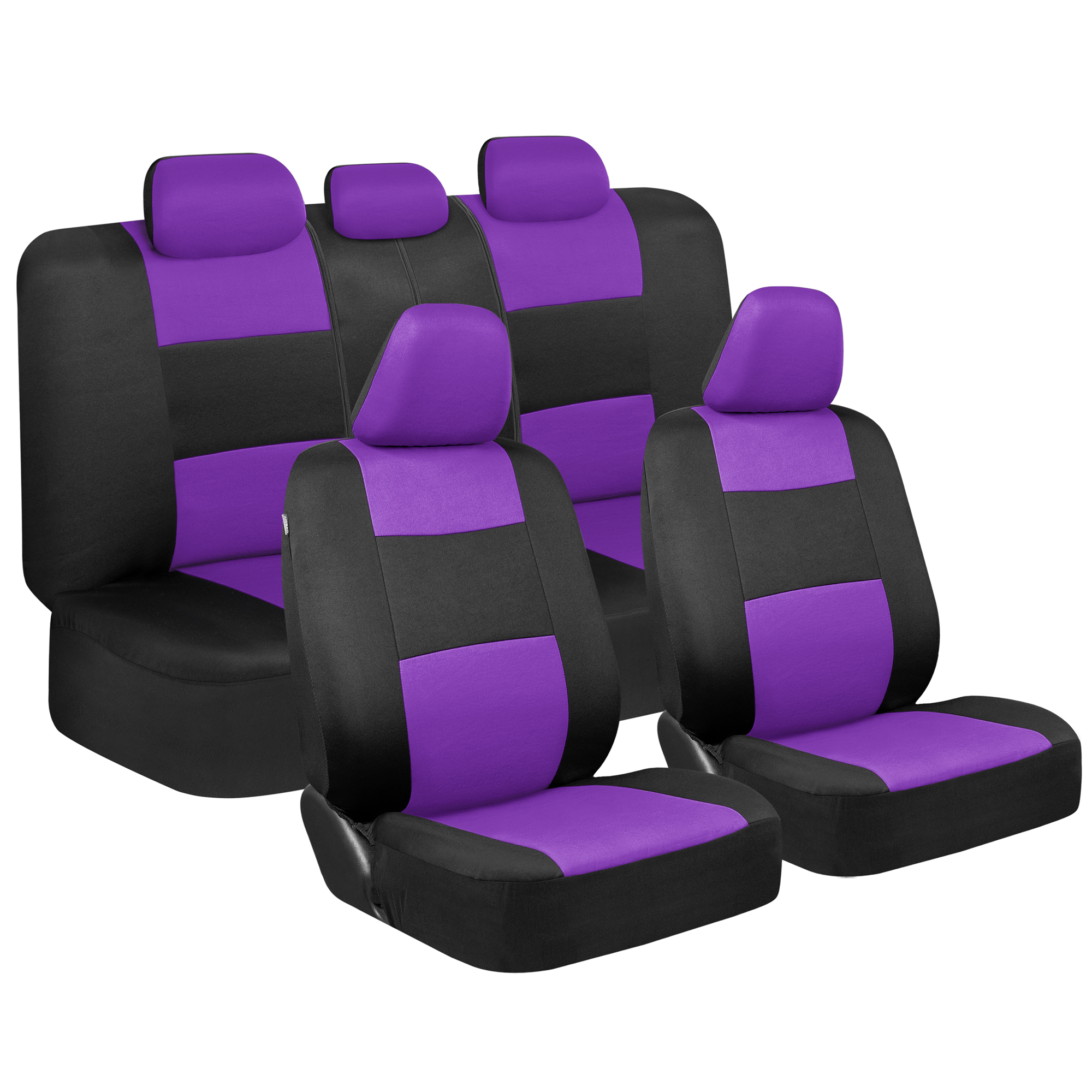 BDK Purple Butterfly Design Car Seat Covers, Full Set, 9 Piece