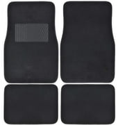 BDK Premium Heavy-Carpeted Car Floor Mats for Car, 4-Piece, Extra Carpet Cushion, Rubberized Backing