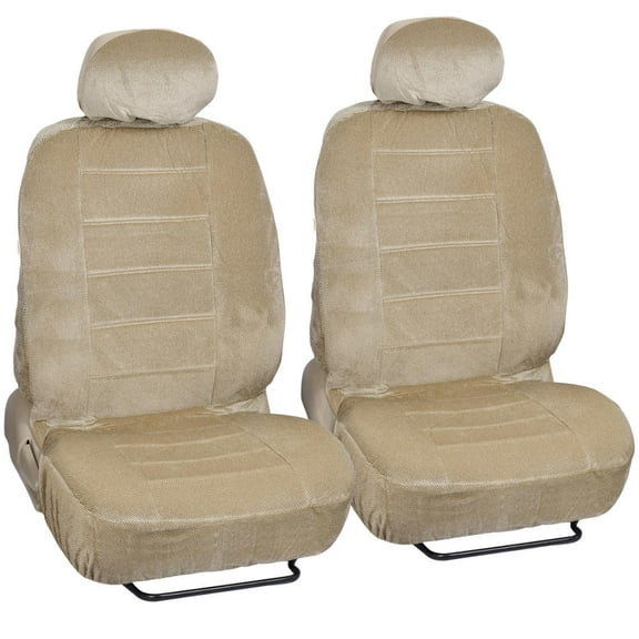 BDK Regal Car Seat Covers, Dotted Cloth 4 Piece Premium Low Back Seat Covers