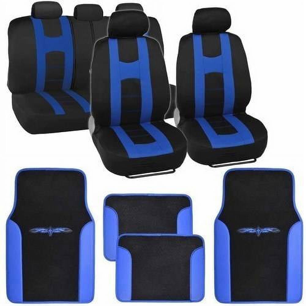 BDK Roam Sport Car Seat Covers with 4 Pieces Floor Mats, Split Bench