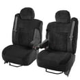thumbnail image 1 of BDK Scottsdale Cloth 2-Pack Front Seat Covers for Pick-Up Trucks, Trucks, Vans with Integrated Seat Belt, Integrated Arm Rest, Detachable Headrest - Black, 1 of 10