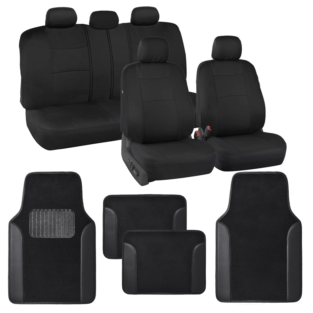 BDK PU Leather Seat Covers for SUV and Van 3 Rows Premium Leather