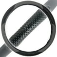 thumbnail image 1 of BDK Sporty Two Tone Ergonomic Grip Steering Wheel Cover - Massaging Gel Grip for Standard Size Wheels 14.5-15.5" (Gray/Black), 1 of 7
