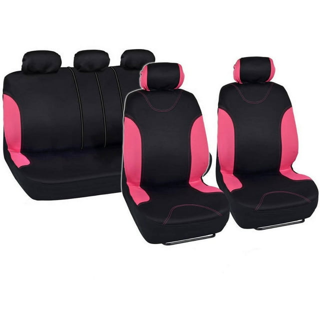 BDK Stylish Design Car Seat Covers with Floor Mats and Stering Wheel