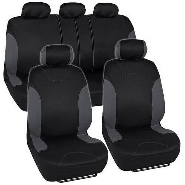 BDK Stylish Design Car Seat Covers with Floor Mats and Stering Wheel