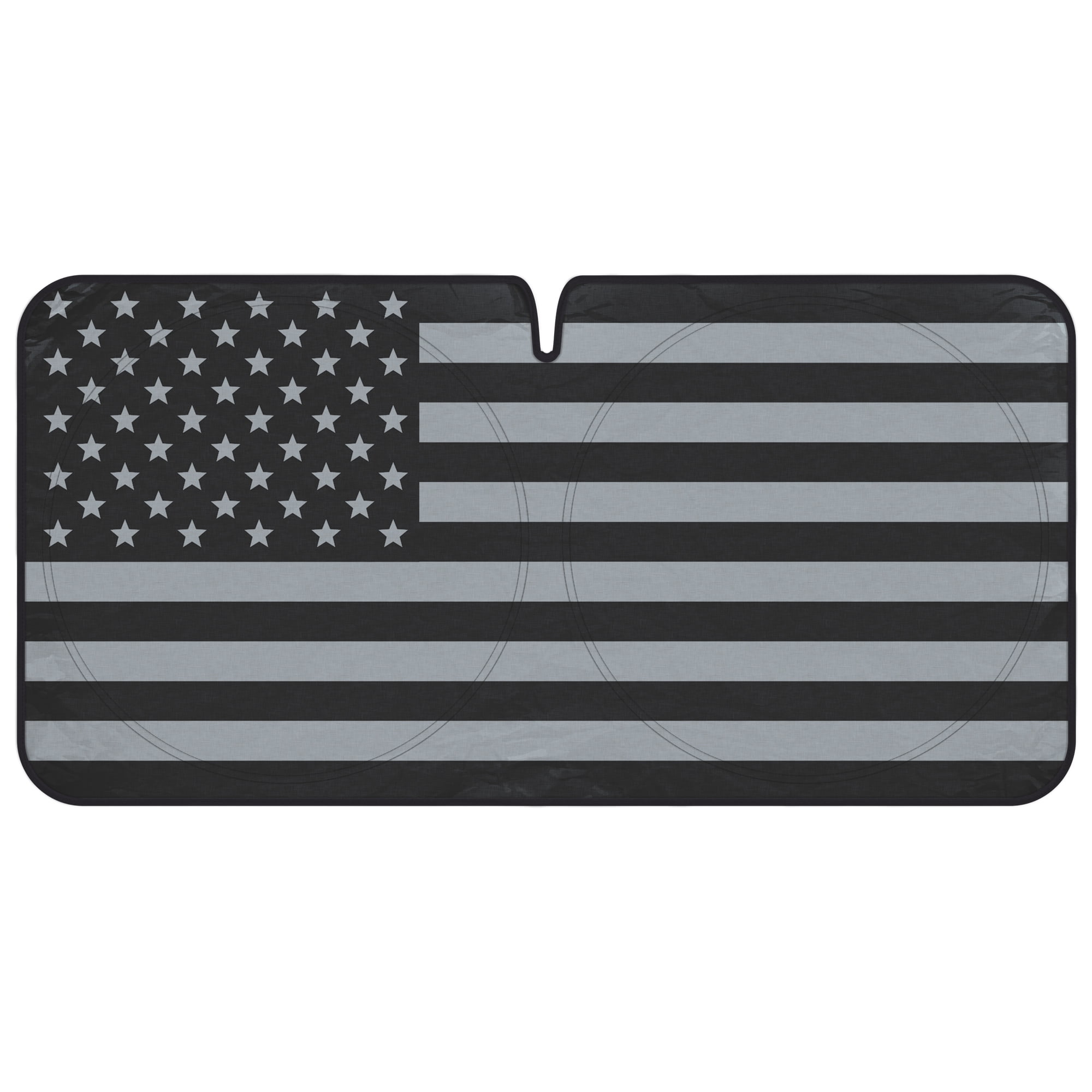 BDK USA American Black Flag Car Window Sun Shade Auto Shade for Windshield Visor, Block UV Reflect Heat To Keep Your Car SUV Truck Cool JUMBO 64"x32"