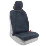 BDK UltraFit Waterpoof Car Seat Towel Cover, Gray Trim   Washable Sweat Seat Protector, Ideal for Gym Swimming Surfing Running Crossfit, Fits Most Auto Truck Van and SUV